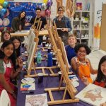 Happy faces as kids enjoy a fun-filled painting session at the Art Party.